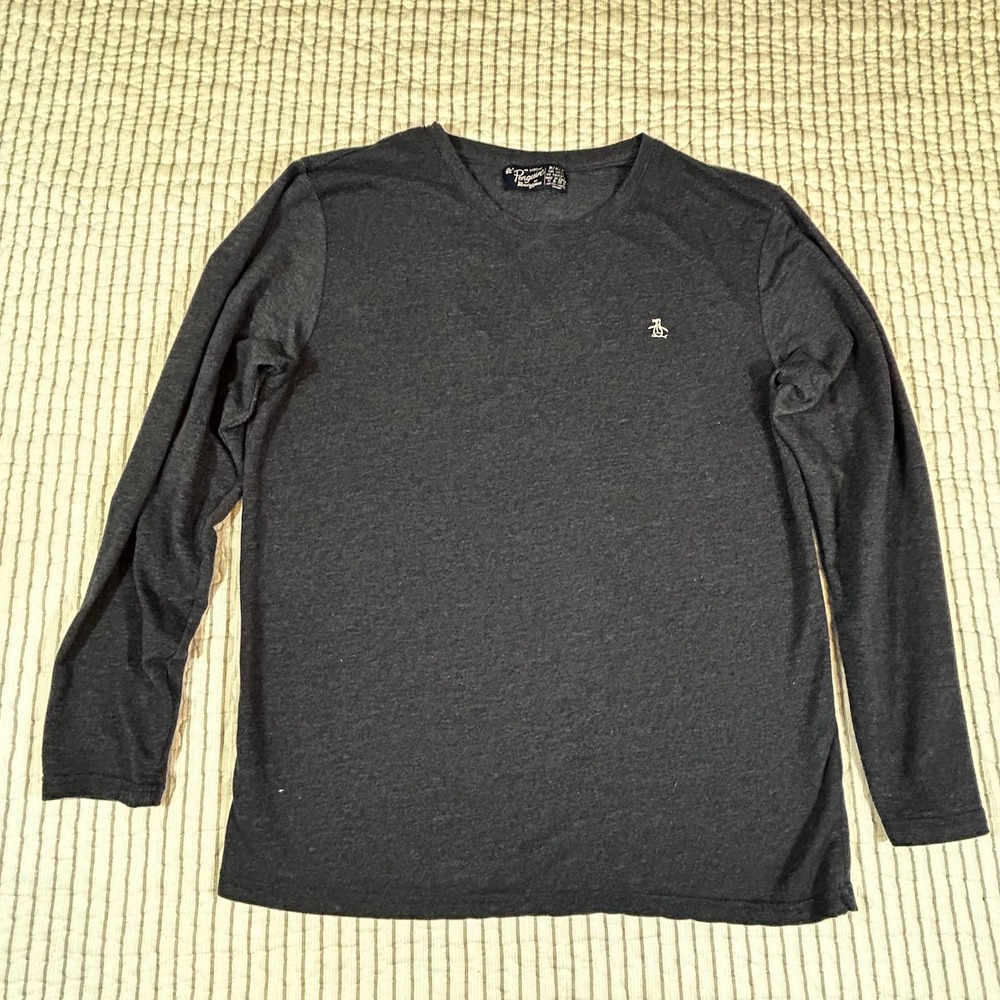 Original Penguin by Munsingwear Mens M Long Sleeve Shirt Gray